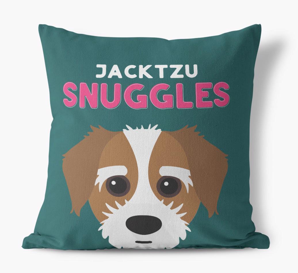Snuggles: Personalized {breedFullName} Canvas Pillow