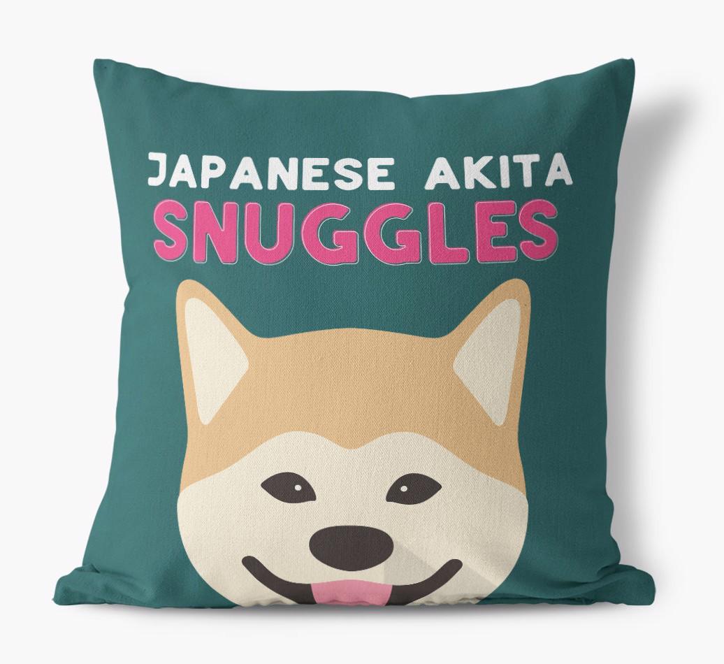 Snuggles: Personalized {breedFullName} Canvas Pillow