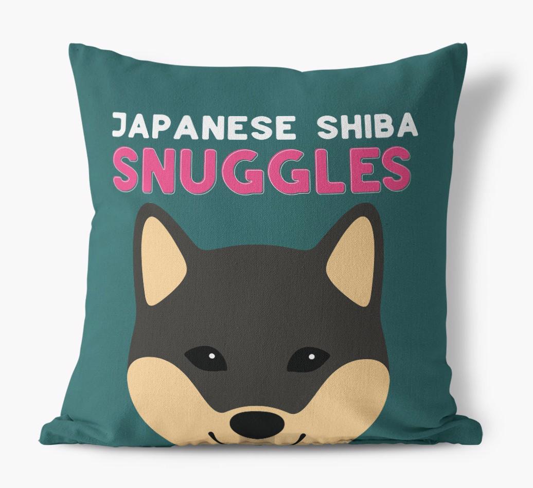 Snuggles: Personalized {breedFullName} Canvas Pillow
