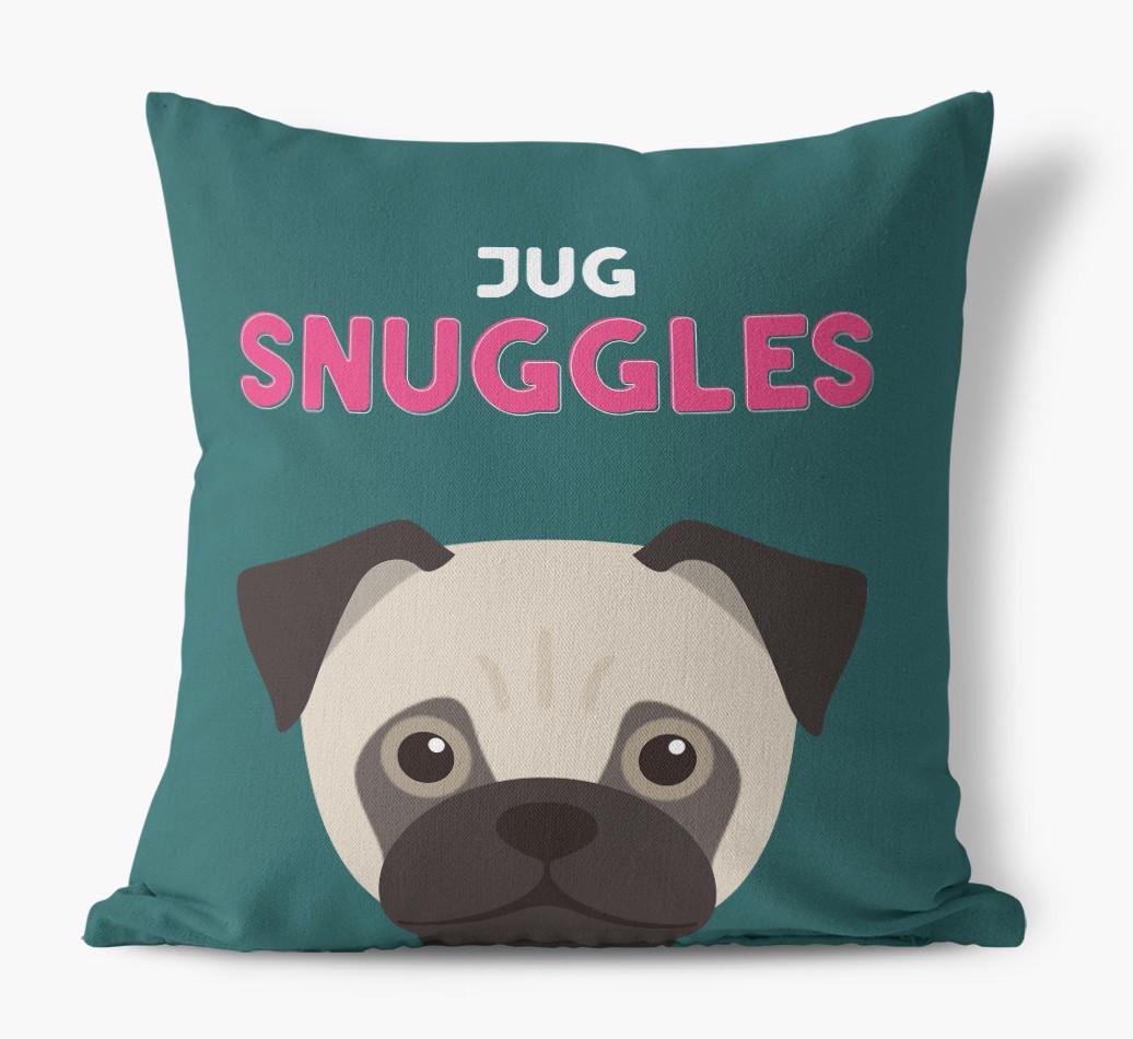Snuggles: Personalized {breedFullName} Canvas Pillow