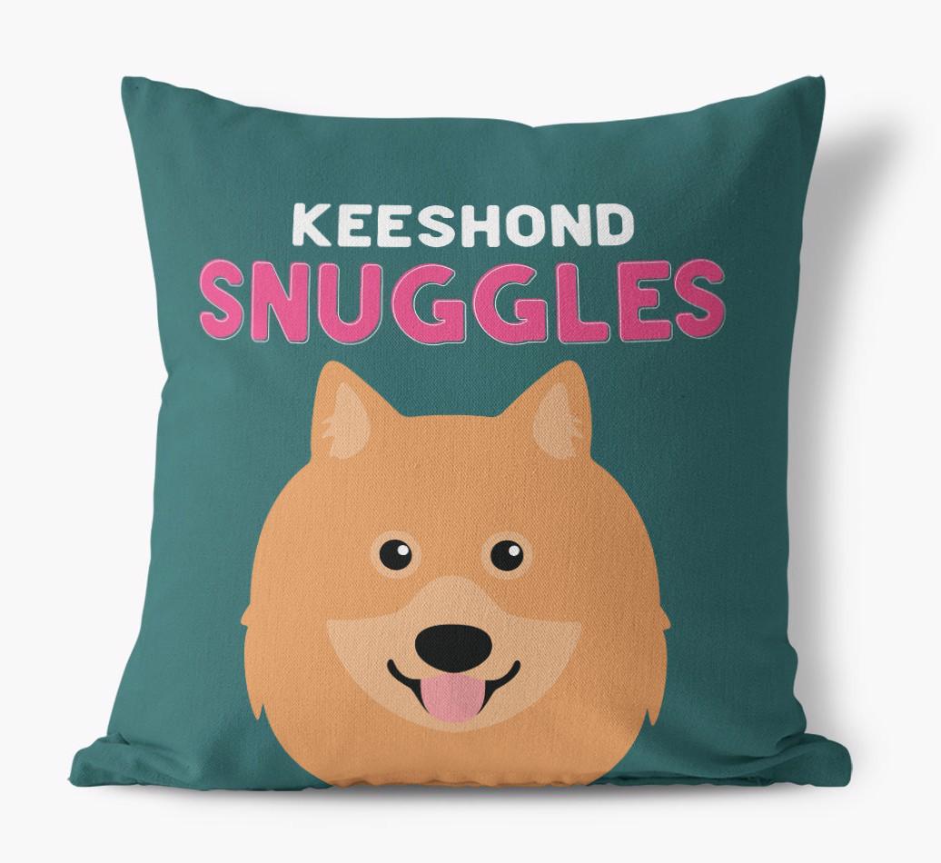 Snuggles: Personalized {breedFullName} Canvas Pillow