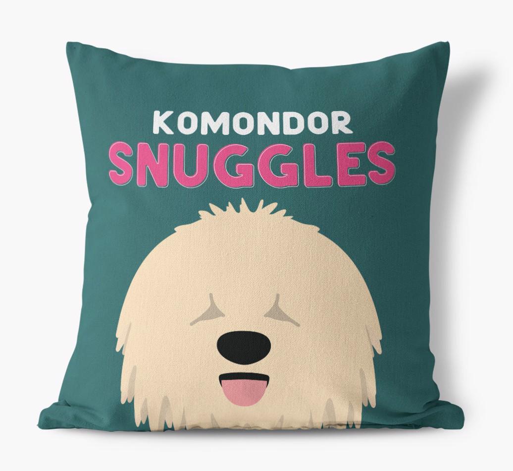 Snuggles: Personalized {breedFullName} Canvas Pillow