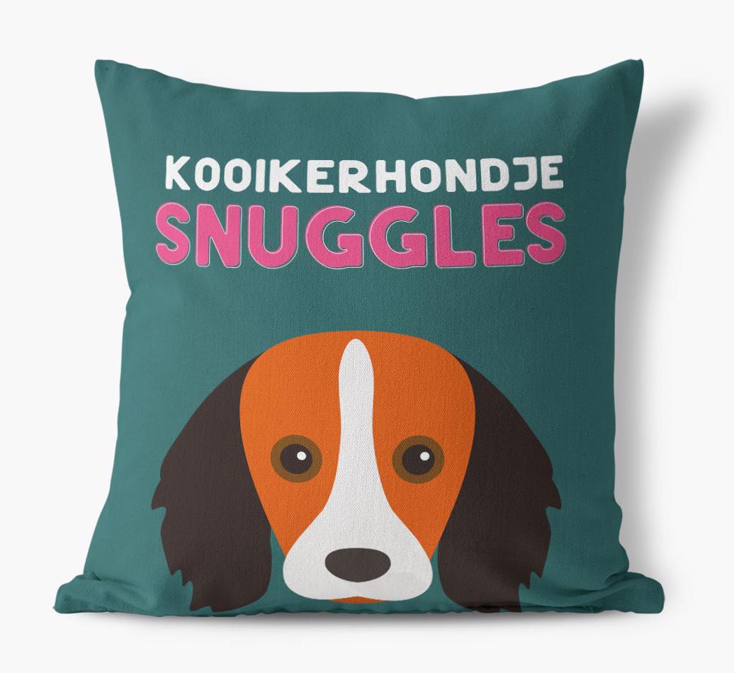 Snuggles: Personalized {breedFullName} Canvas Pillow