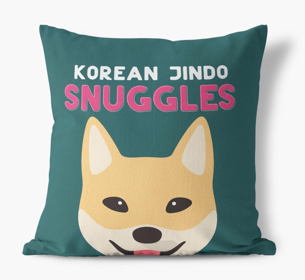 Snuggles: Personalized {breedFullName} Canvas Pillow