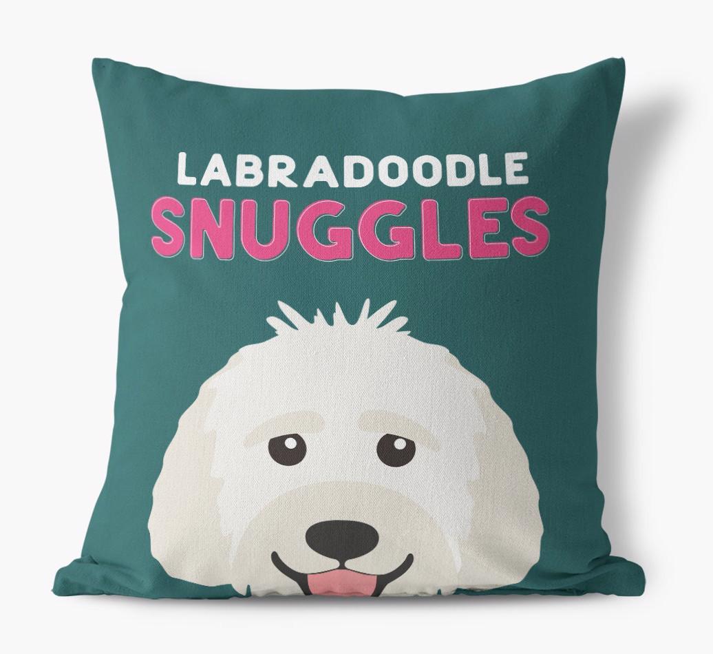 Snuggles: Personalized {breedFullName} Canvas Pillow