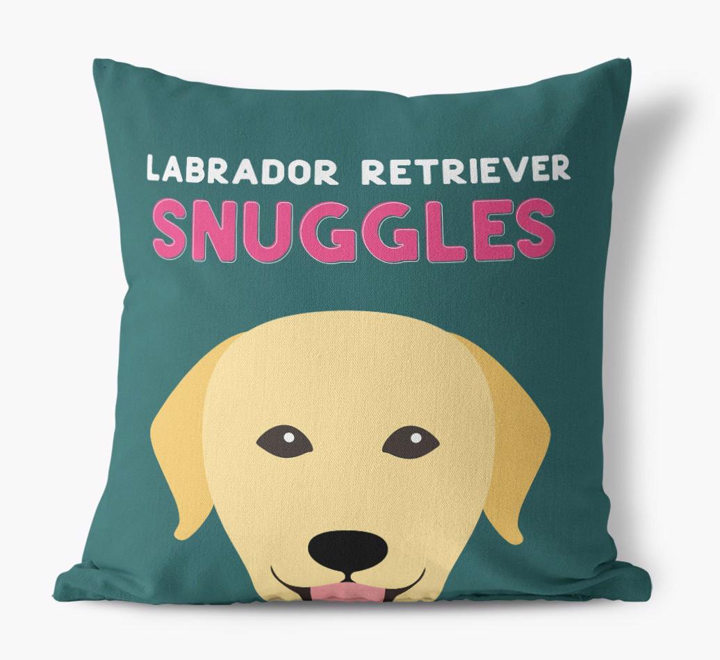 Snuggles: Personalized {breedFullName} Canvas Pillow