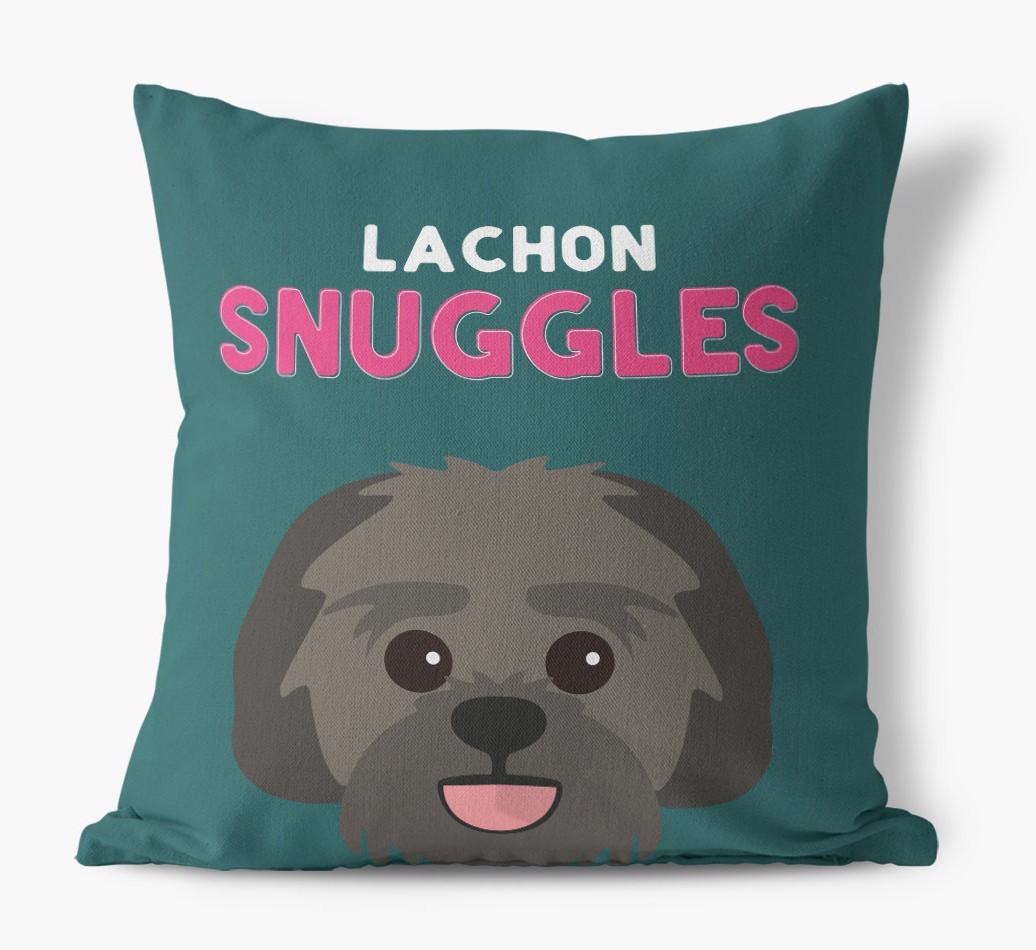 Snuggles: Personalized {breedFullName} Canvas Pillow