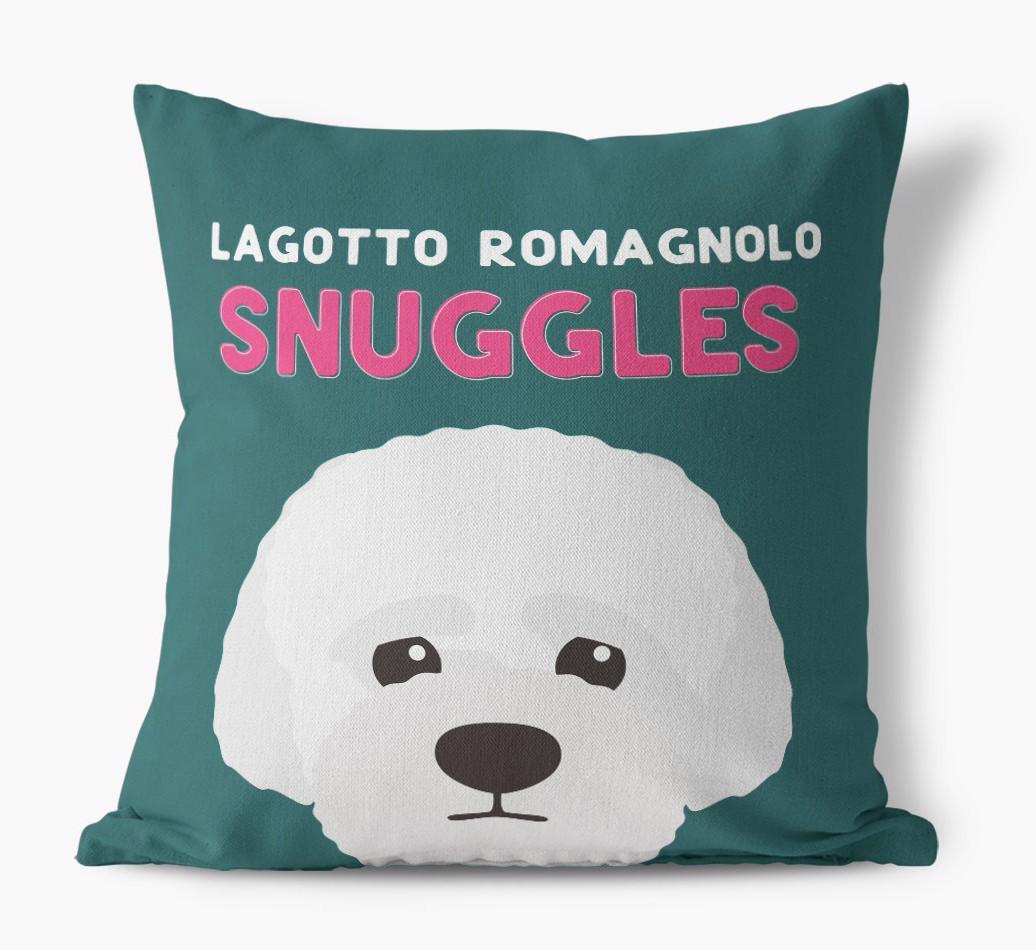 Snuggles: Personalized {breedFullName} Canvas Pillow