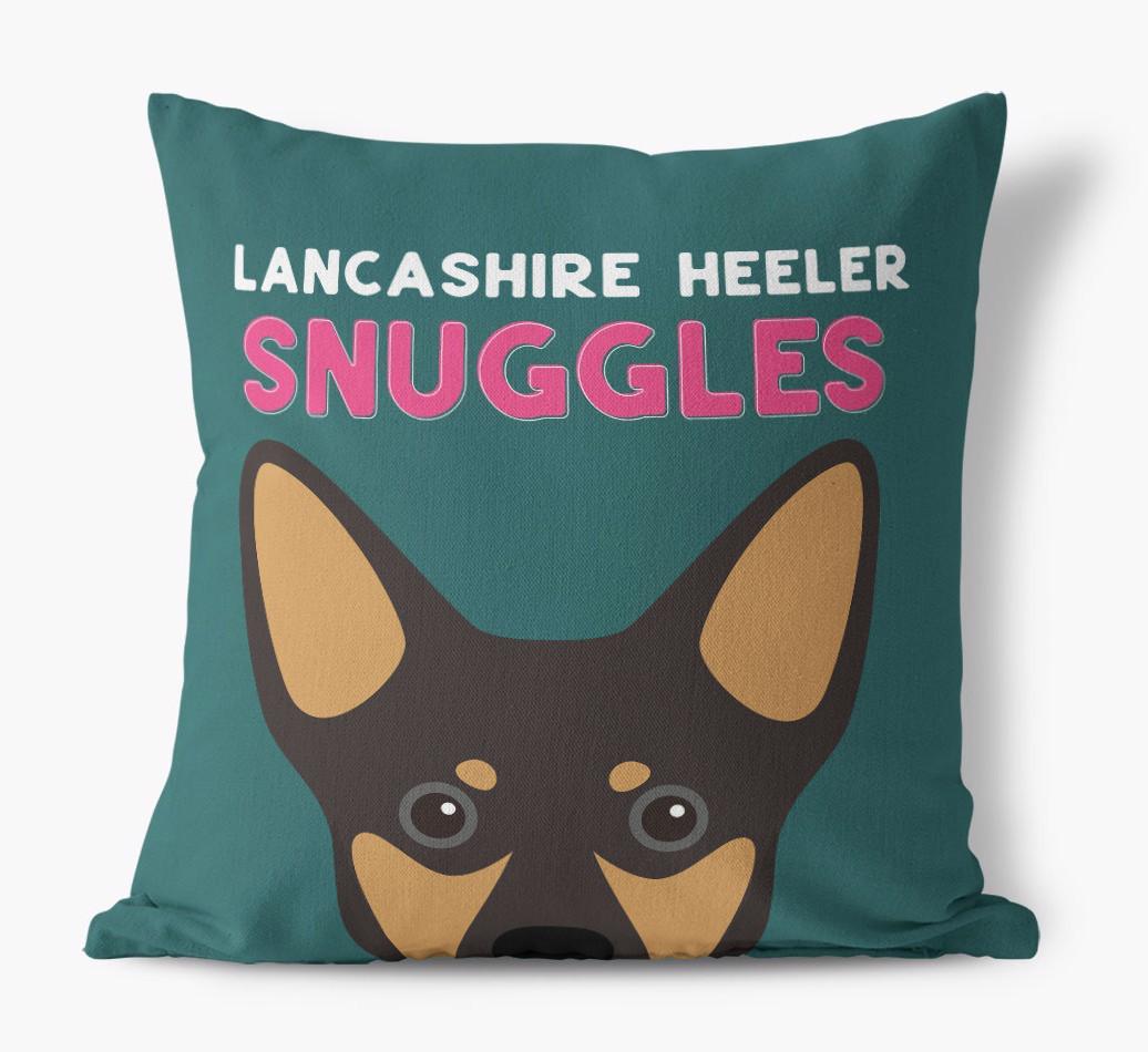 Snuggles: Personalized {breedFullName} Canvas Pillow