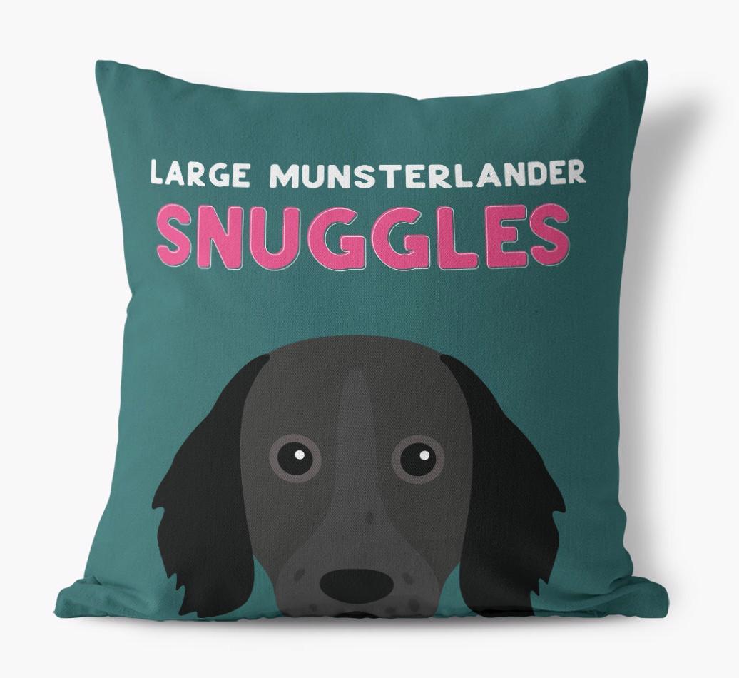 Snuggles: Personalized {breedFullName} Canvas Pillow