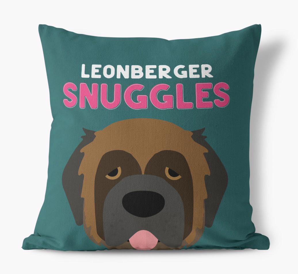 Snuggles: Personalized {breedFullName} Canvas Pillow