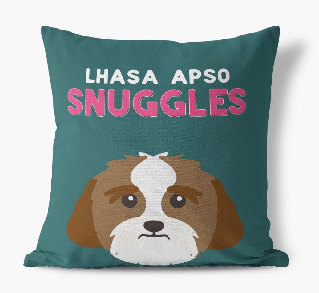 Snuggles: Personalized {breedFullName} Canvas Pillow