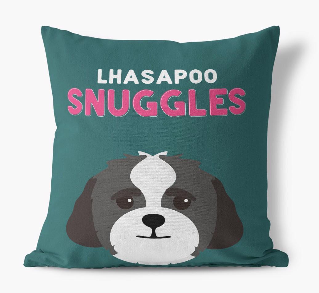 Snuggles: Personalized {breedFullName} Canvas Pillow