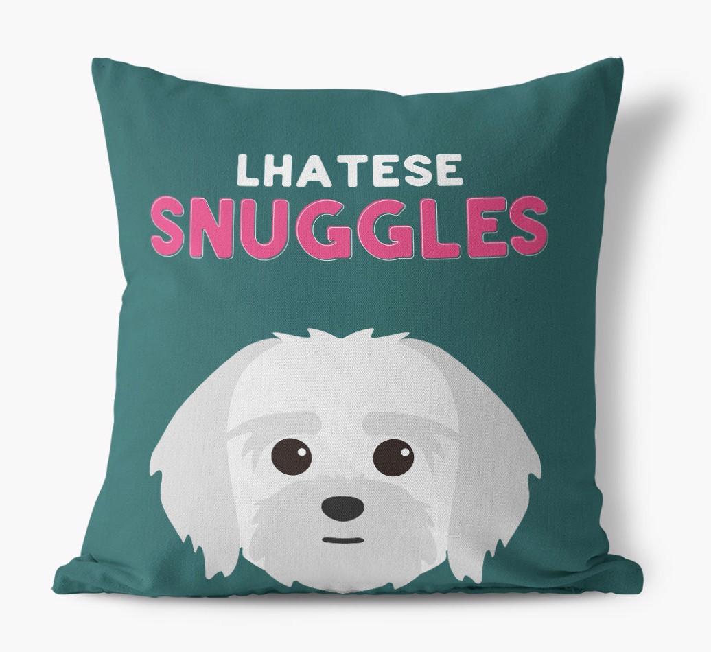 Snuggles: Personalized {breedFullName} Canvas Pillow