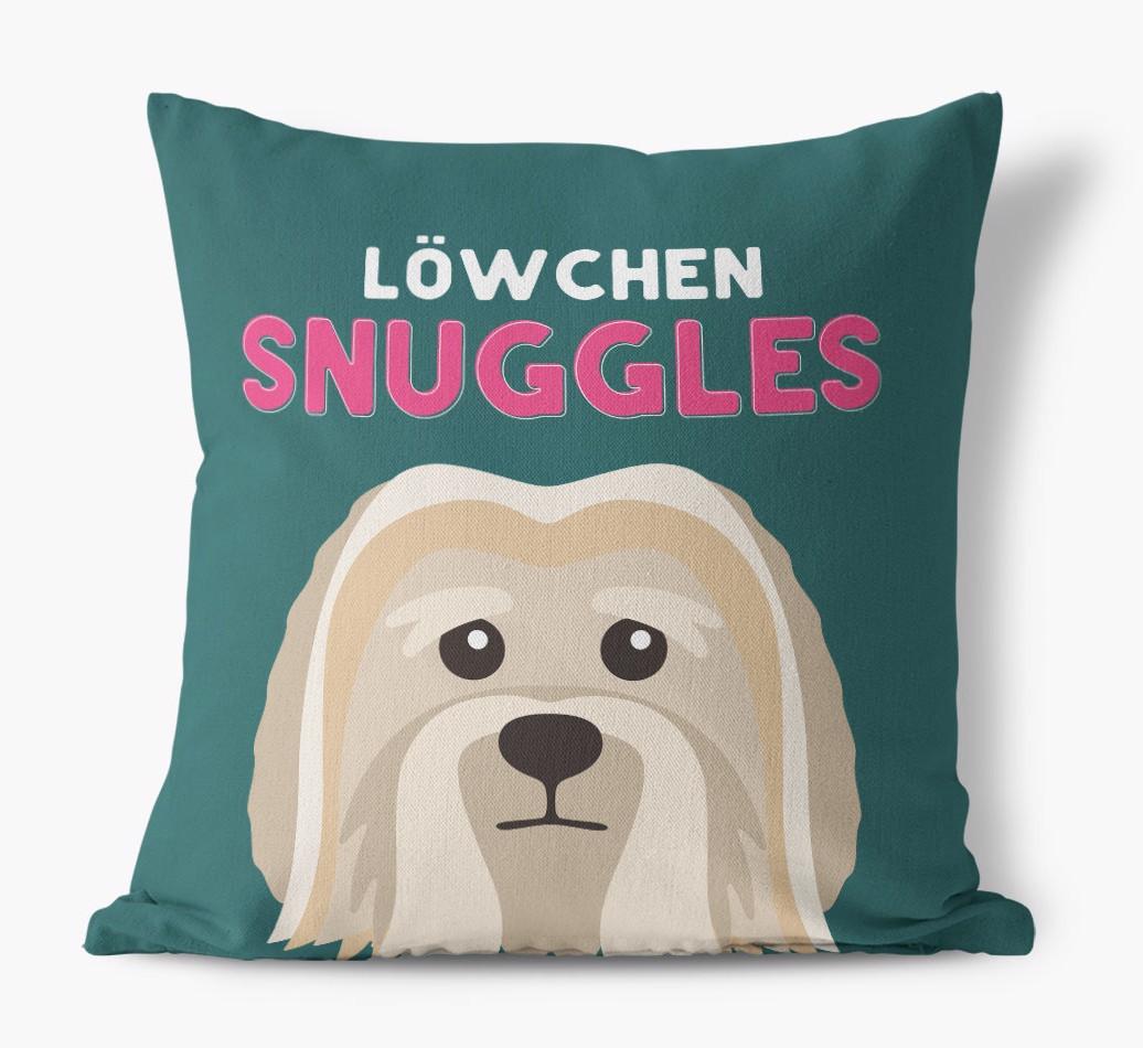 Snuggles: Personalized {breedFullName} Canvas Pillow
