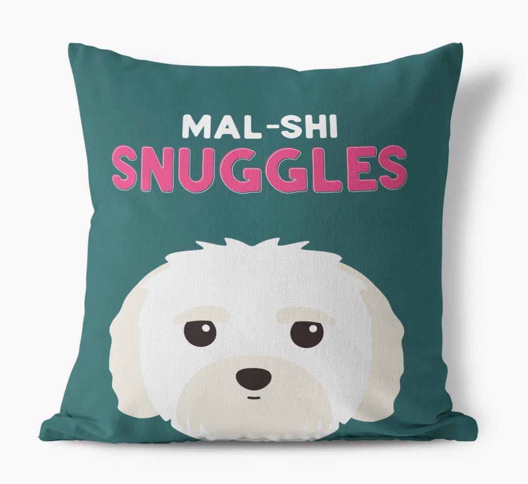 Snuggles: Personalized {breedFullName} Canvas Pillow