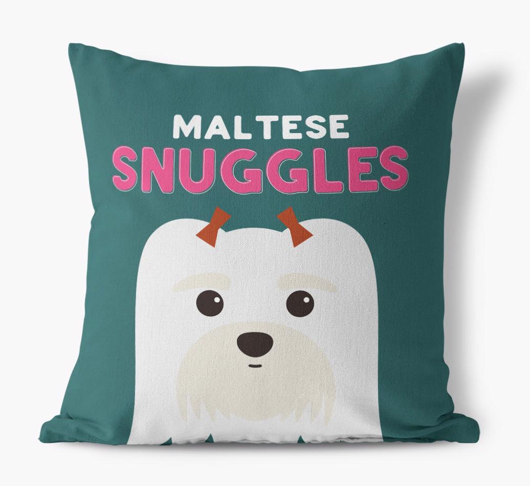 Snuggles: Personalized {breedFullName} Canvas Pillow