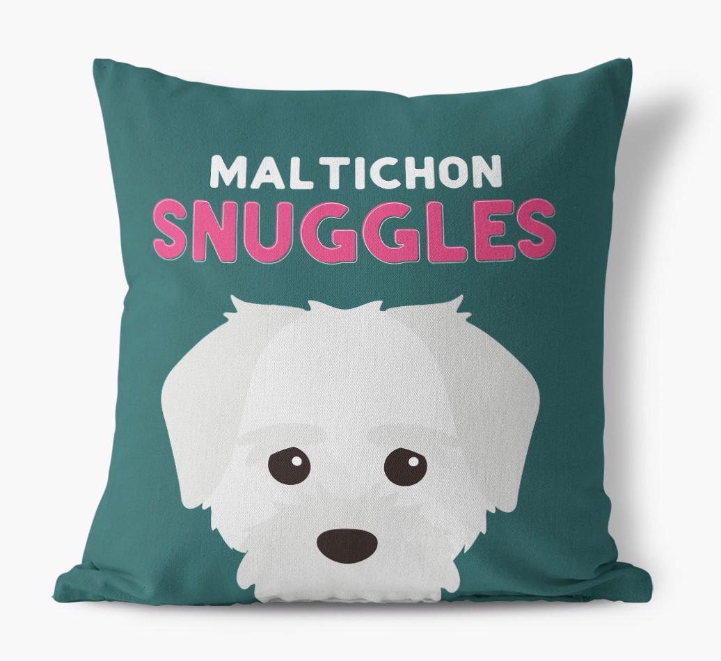 Snuggles: Personalized {breedFullName} Canvas Pillow