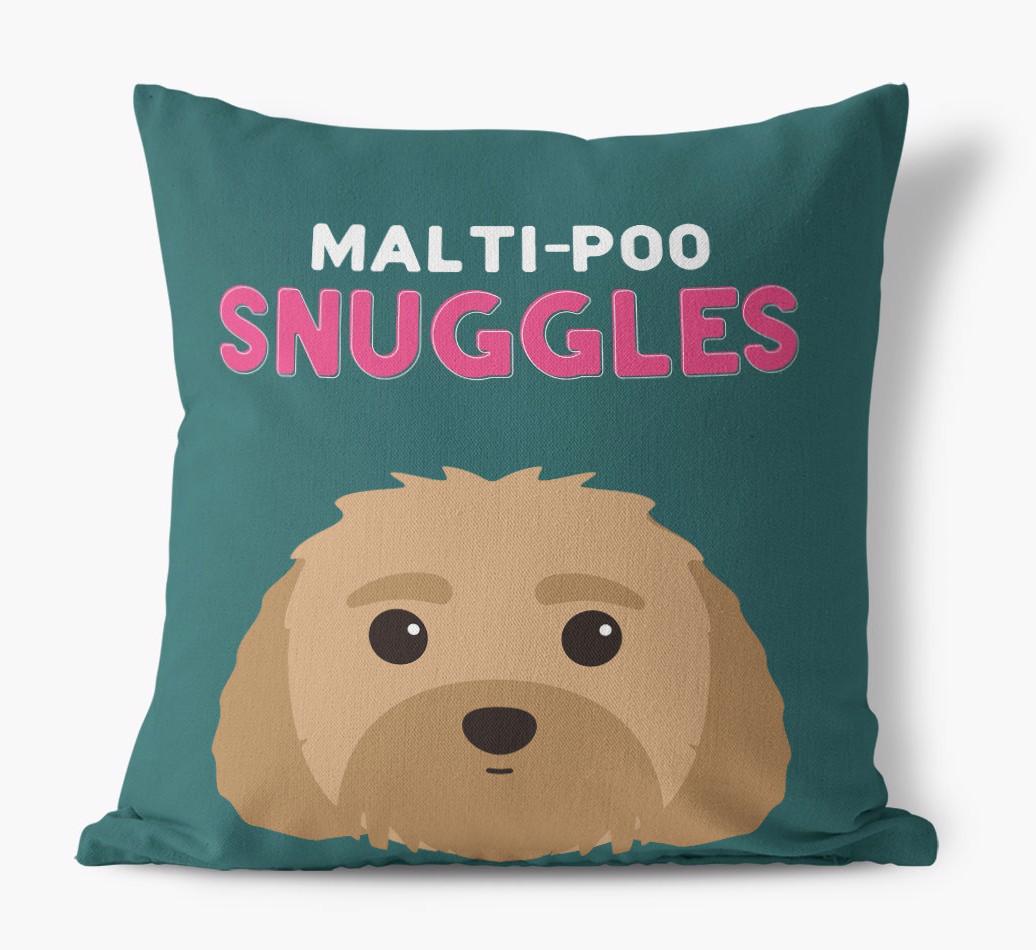 Snuggles: Personalized {breedFullName} Canvas Pillow