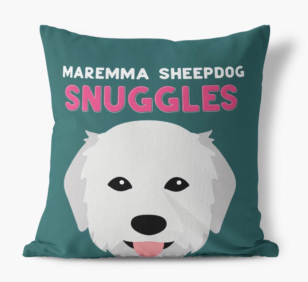 Snuggles: Personalized {breedFullName} Canvas Pillow