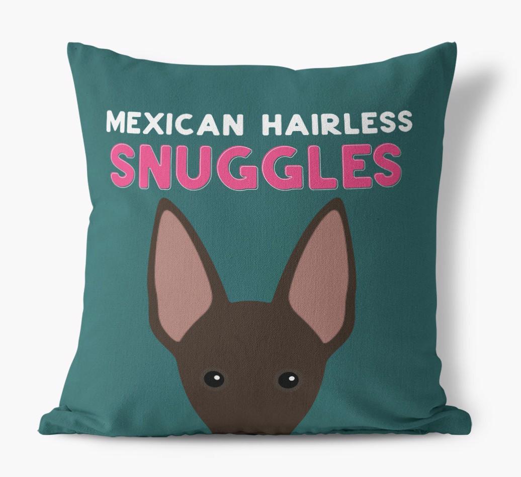 Snuggles: Personalized {breedFullName} Canvas Pillow