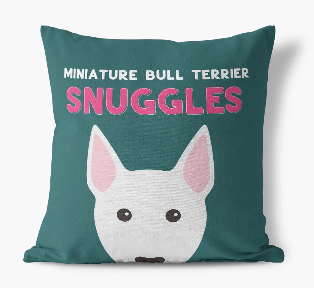 Snuggles: Personalized {breedFullName} Canvas Pillow