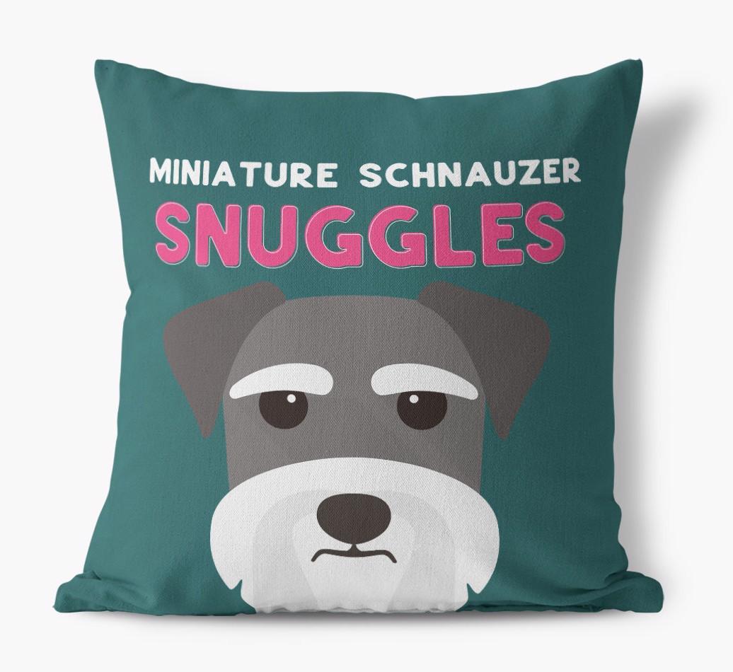 Snuggles: Personalized {breedFullName} Canvas Pillow