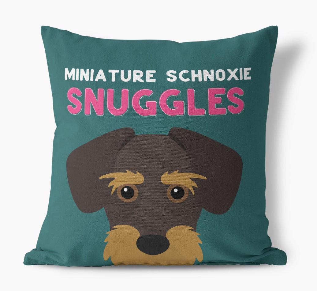 Snuggles: Personalized {breedFullName} Canvas Pillow
