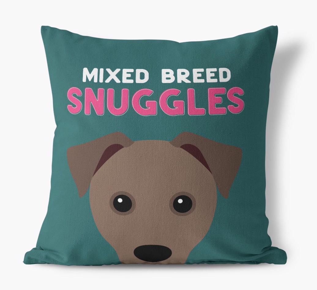 Snuggles: Personalized {breedFullName} Canvas Pillow