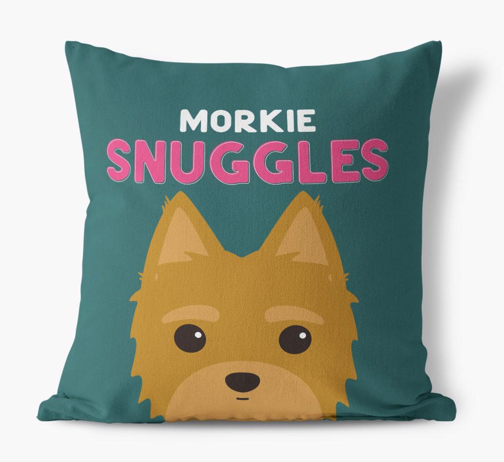 Snuggles: Personalized {breedFullName} Canvas Pillow