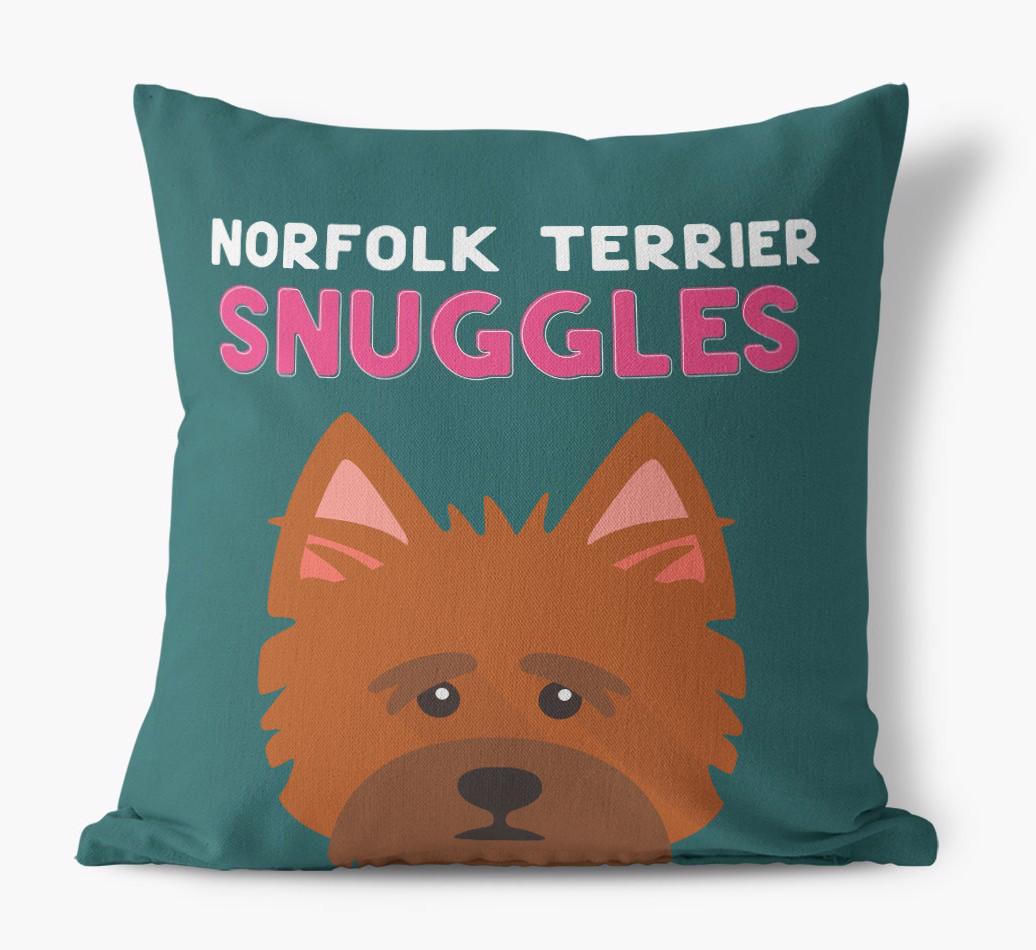 Snuggles: Personalized {breedFullName} Canvas Pillow