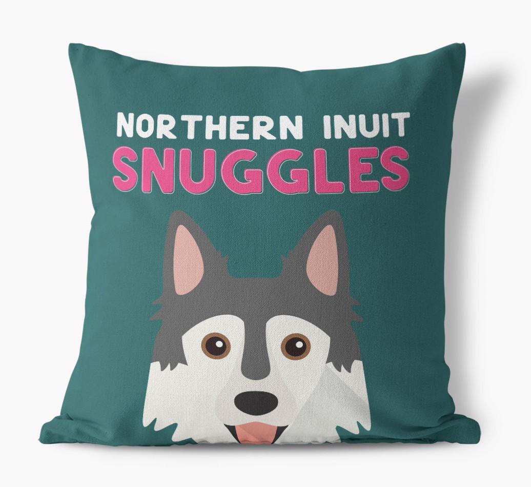 Snuggles: Personalized {breedFullName} Canvas Pillow