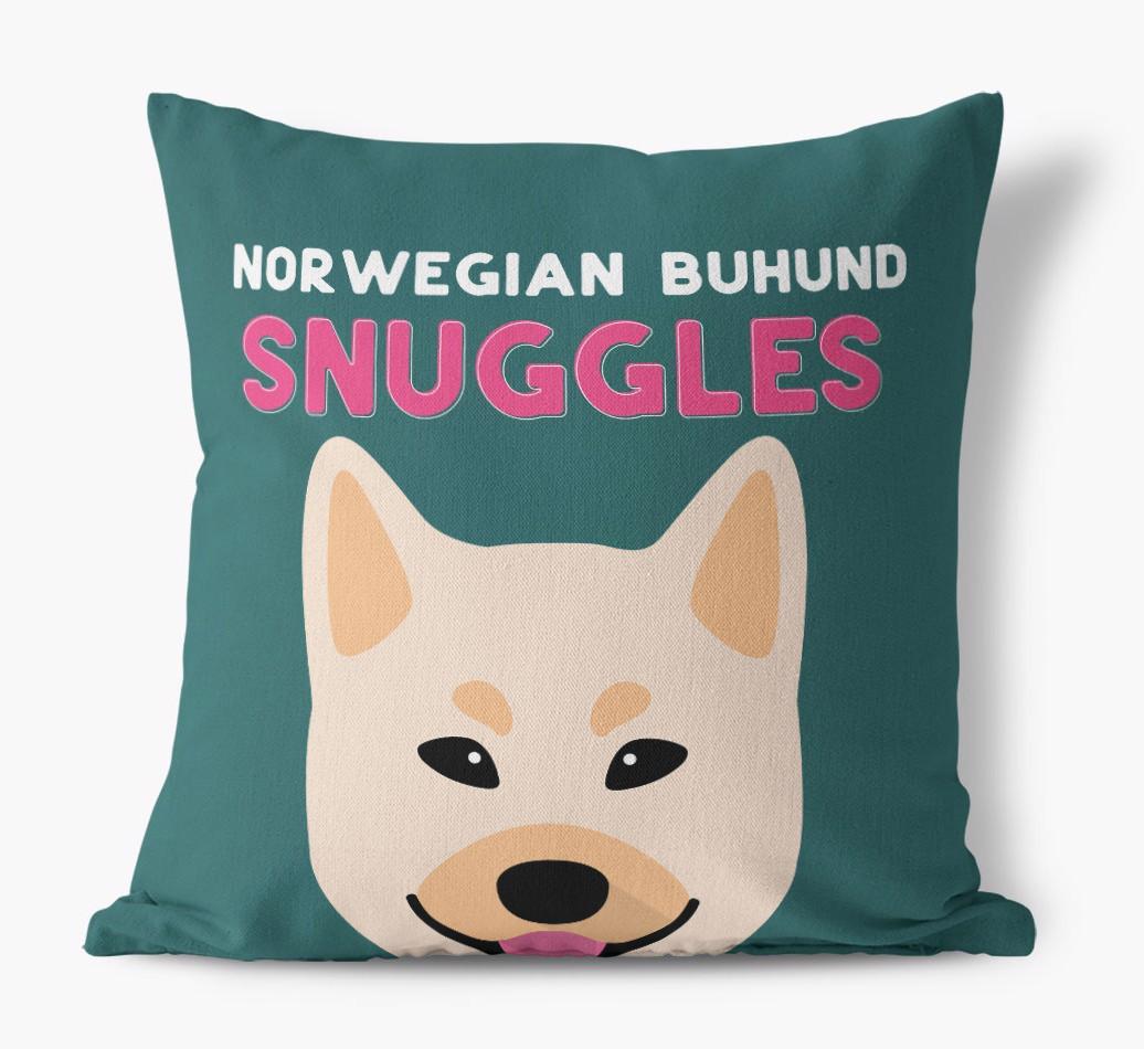 Snuggles: Personalized {breedFullName} Canvas Pillow