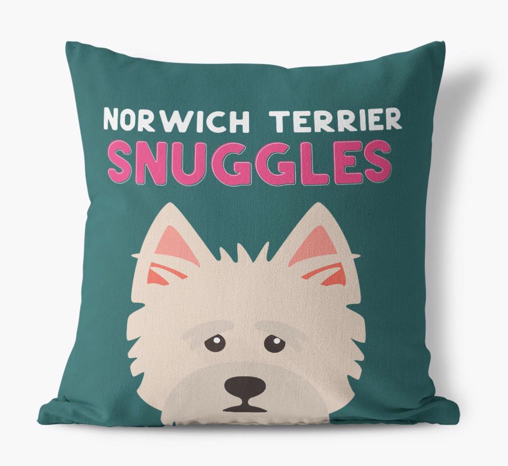 Snuggles: Personalized {breedFullName} Canvas Pillow