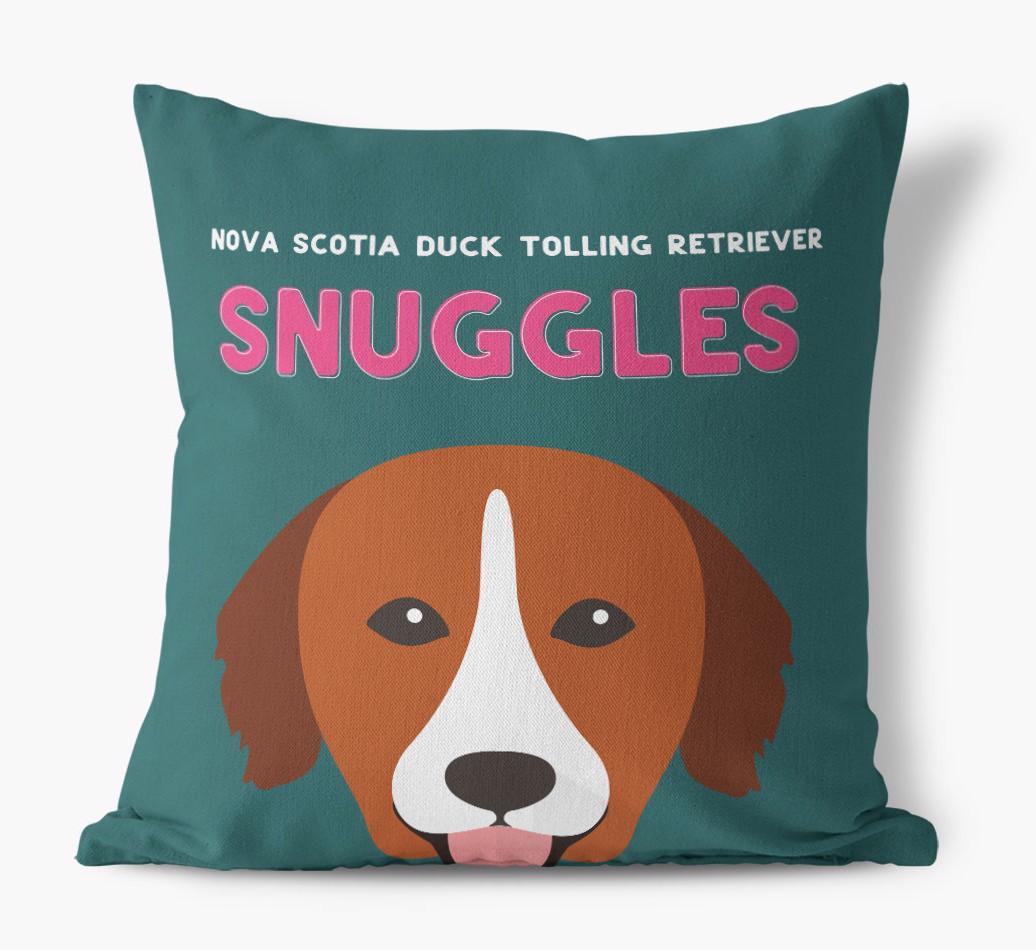 Snuggles: Personalized {breedFullName} Canvas Pillow