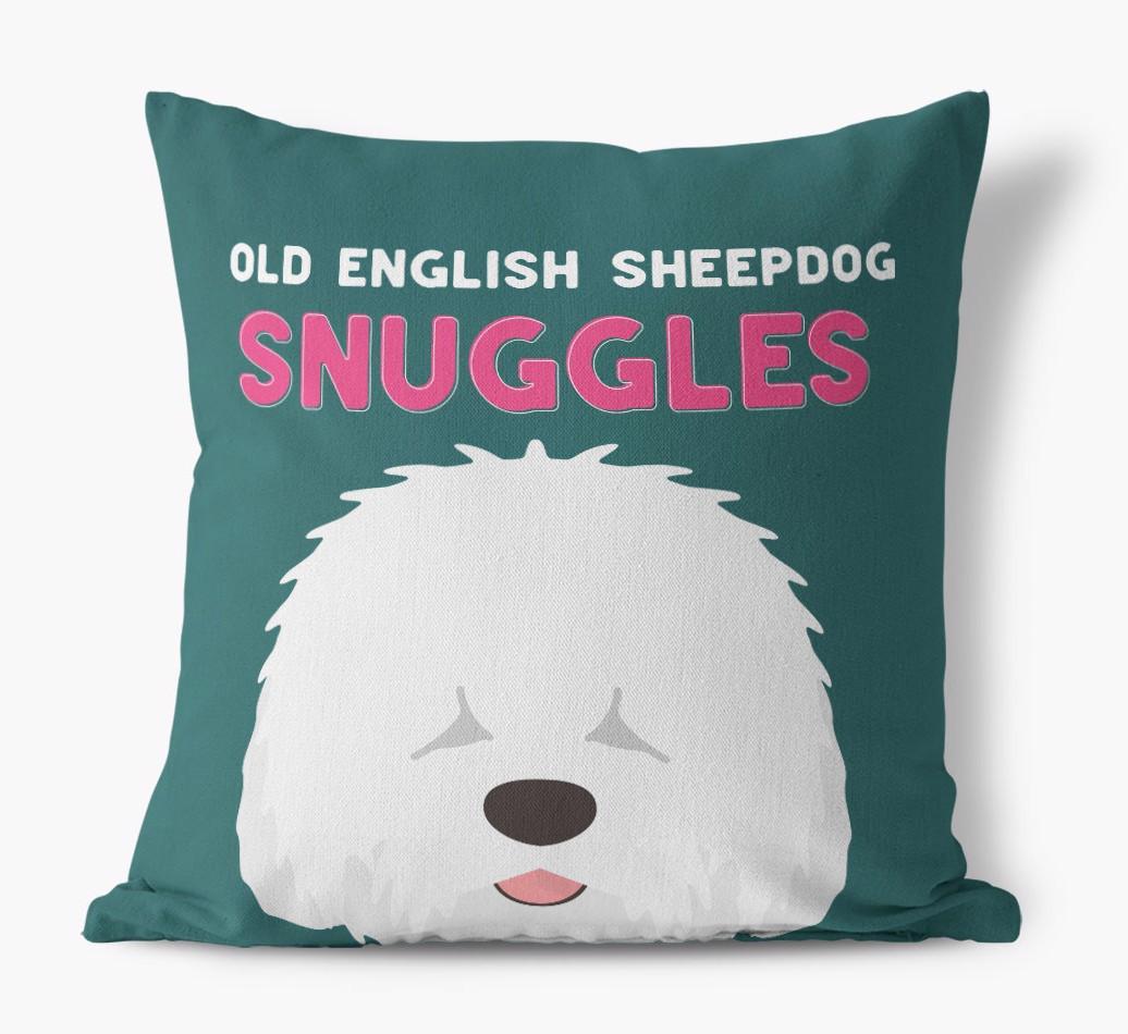 Snuggles: Personalized {breedFullName} Canvas Pillow