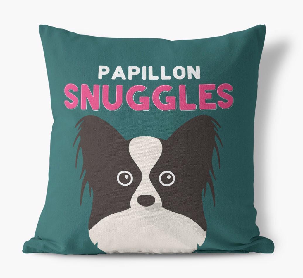 Snuggles: Personalized {breedFullName} Canvas Pillow