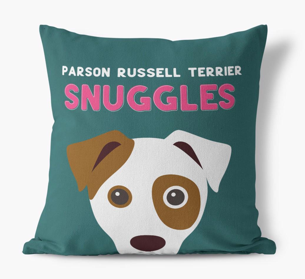 Snuggles: Personalized {breedFullName} Canvas Pillow