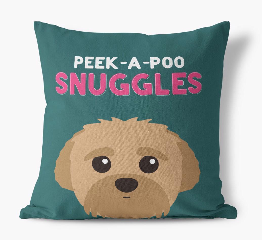 Snuggles: Personalized {breedFullName} Canvas Pillow