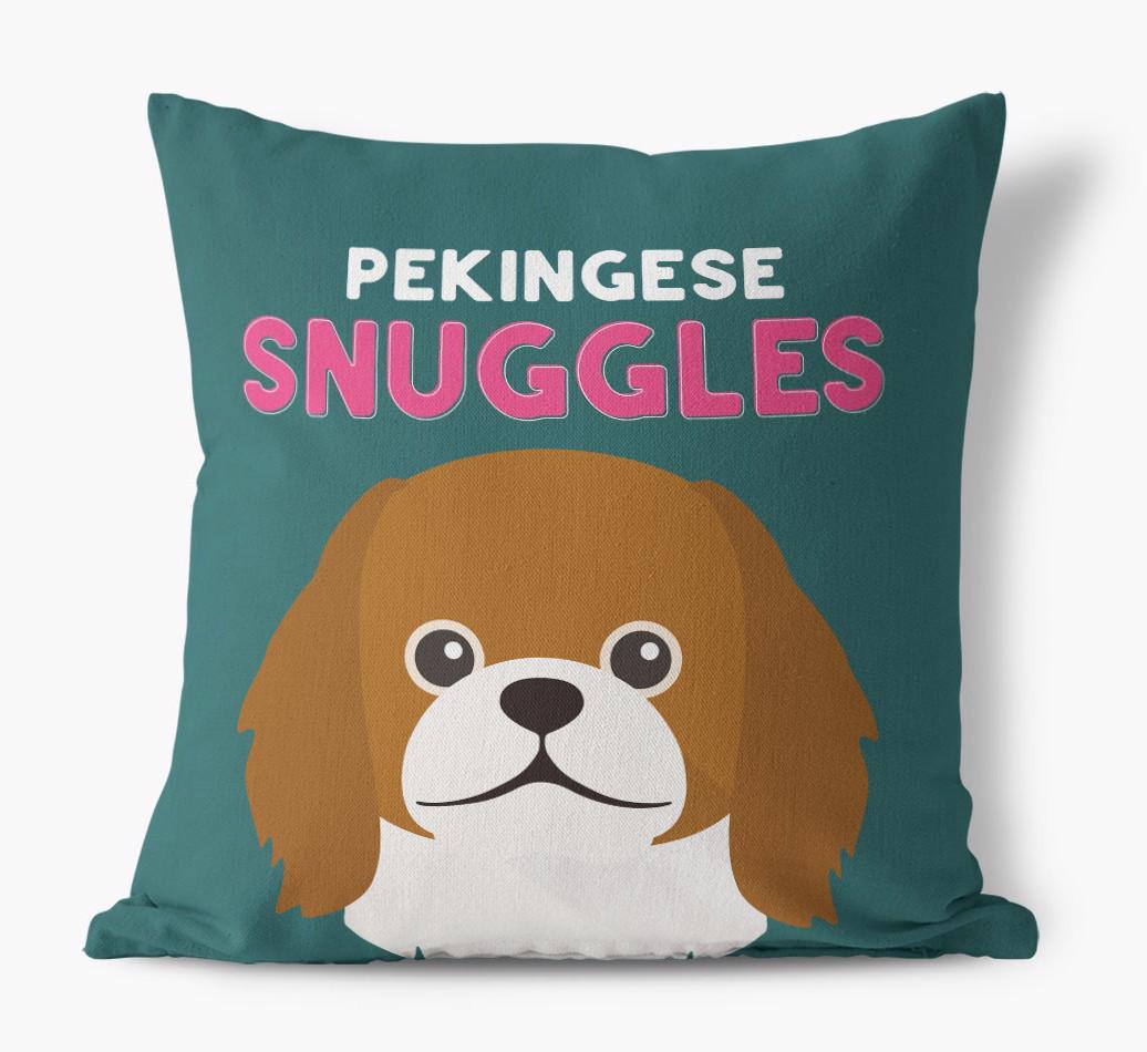 Snuggles: Personalized {breedFullName} Canvas Pillow