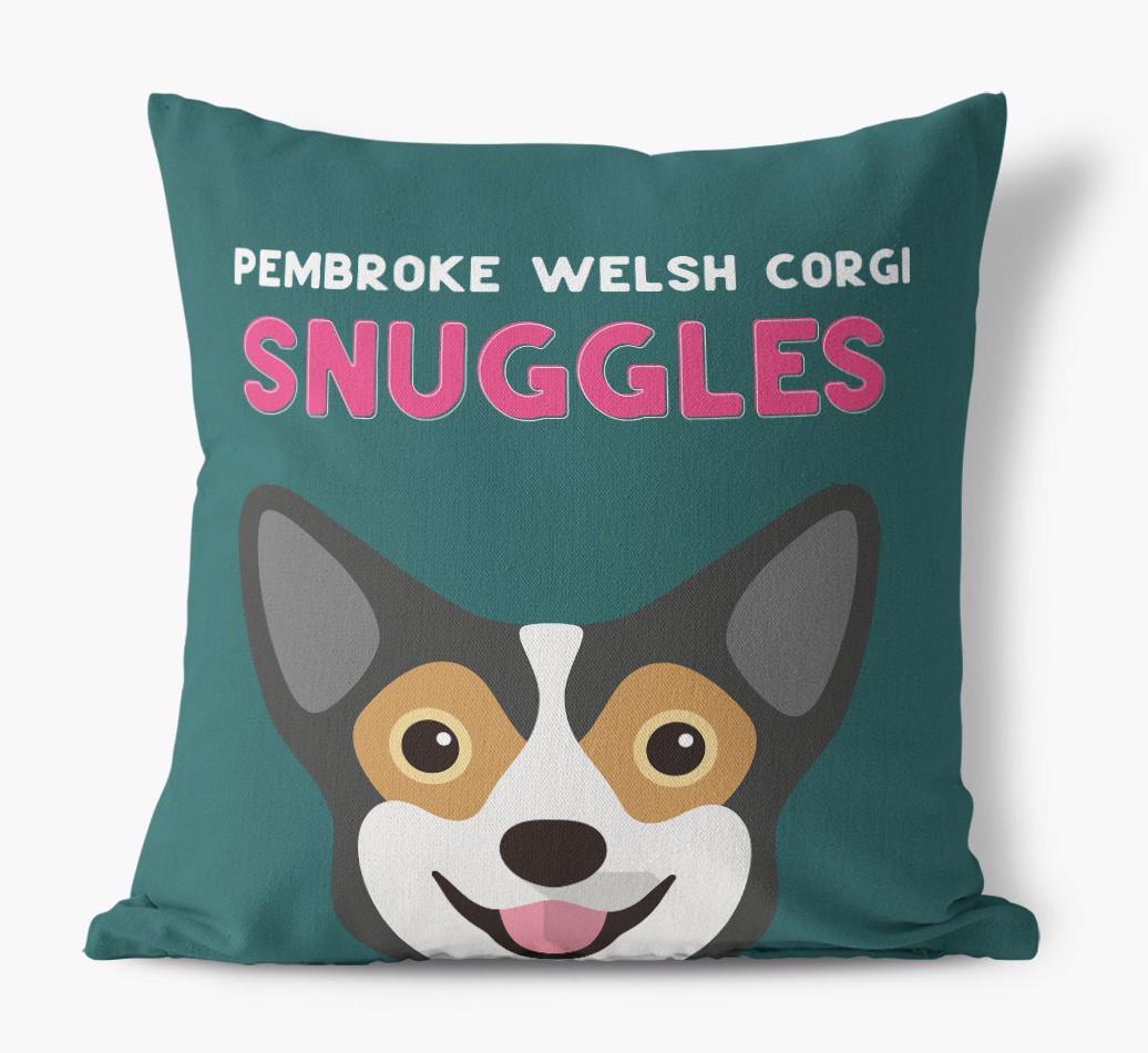Snuggles: Personalized {breedFullName} Canvas Pillow