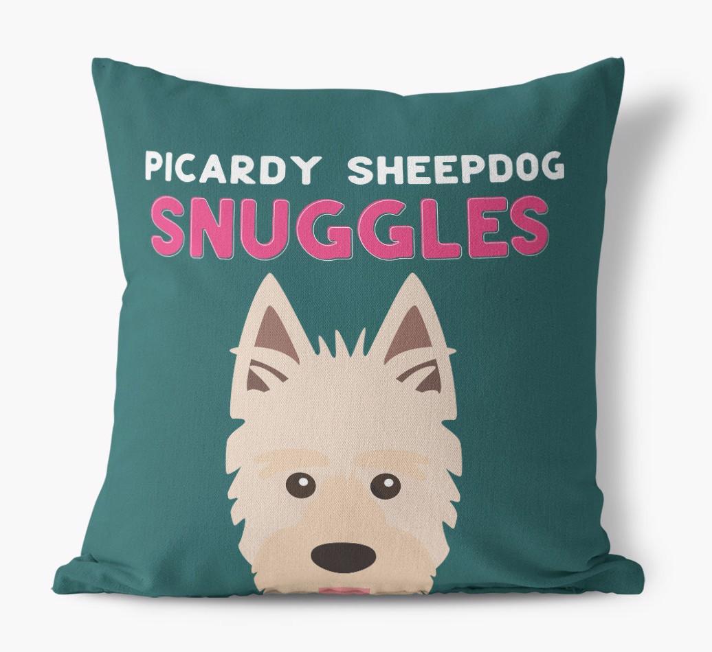 Snuggles: Personalized {breedFullName} Canvas Pillow