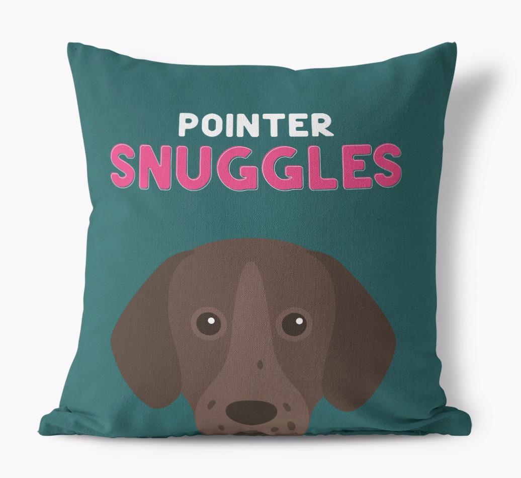 Snuggles: Personalized {breedFullName} Canvas Pillow