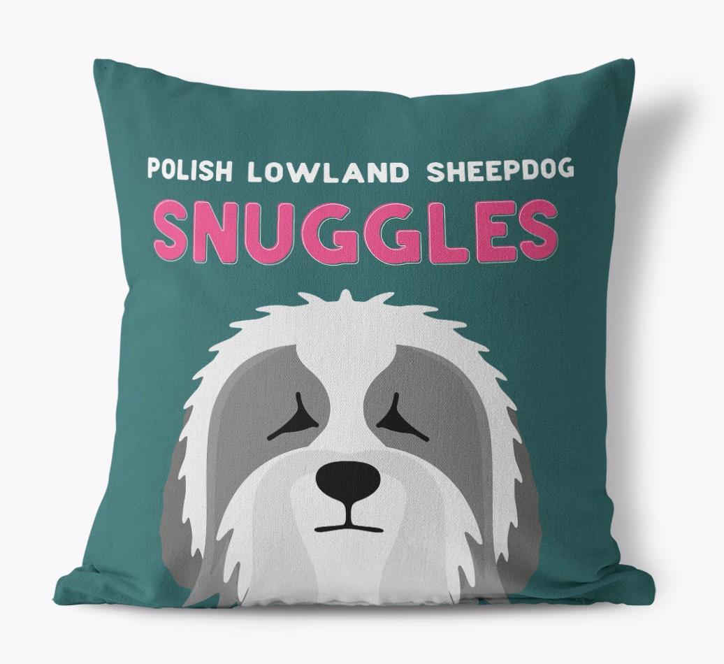 Snuggles: Personalized {breedFullName} Canvas Pillow