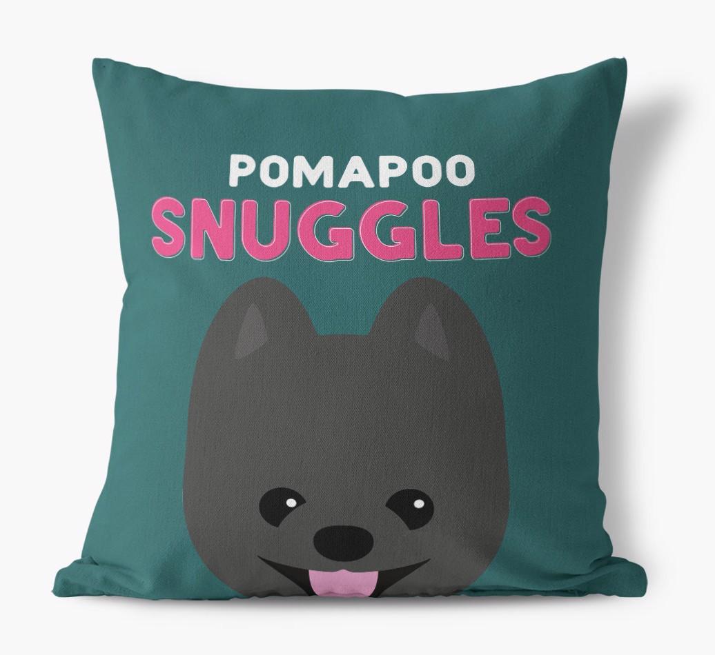 Snuggles: Personalized {breedFullName} Canvas Pillow