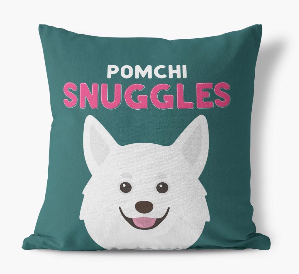 Snuggles: Personalized {breedFullName} Canvas Pillow