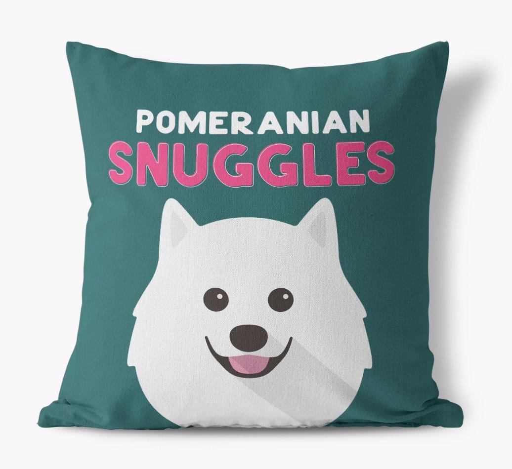 Snuggles: Personalized {breedFullName} Canvas Pillow