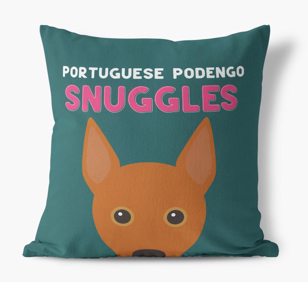 Snuggles: Personalized {breedFullName} Canvas Pillow