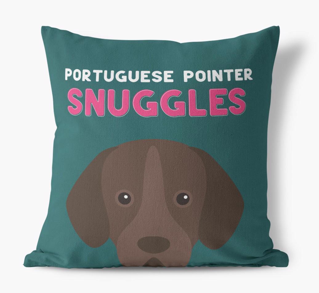 Snuggles: Personalized {breedFullName} Canvas Pillow