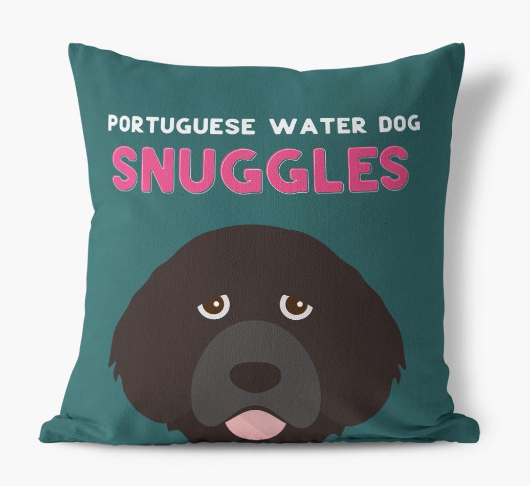 Snuggles: Personalized {breedFullName} Canvas Pillow